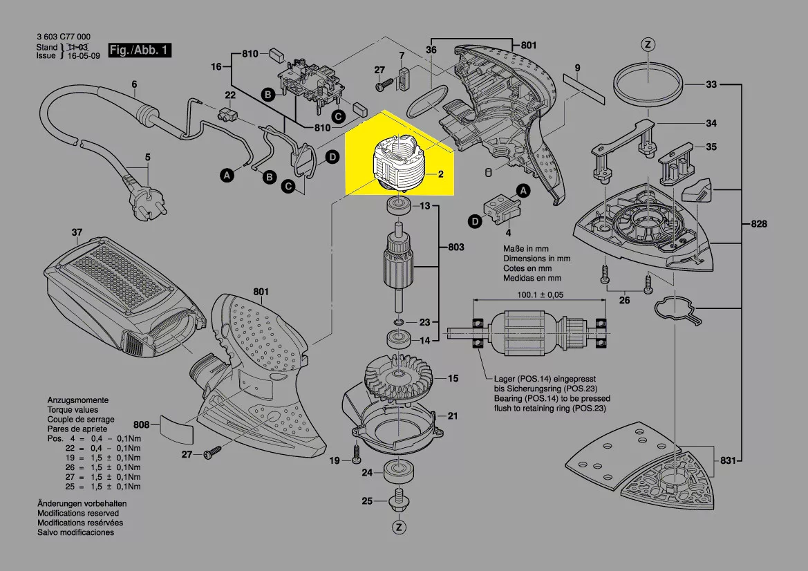 Stator réf. 2 609 001 806 Bosch
